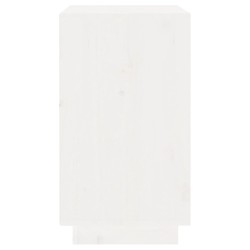 vidaXL Portabottiglie Bianco 55,5x34x61 cm in Legno Massello di Pino