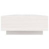 Supporto per Monitor Bianco 100x27x14 cm Legno Massello di Pino