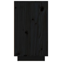 Portabottiglie Nero 23x34x61 cm in Legno Massello di Pino