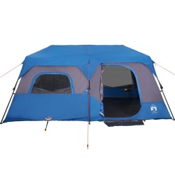 vidaXL Tenda da Campeggio per 9 Persone Blu Impermeabile