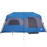 vidaXL Tenda da Campeggio per 9 Persone Blu Impermeabile