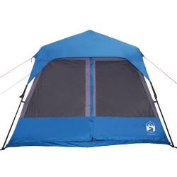 vidaXL Tenda da Campeggio per 9 Persone Blu Impermeabile