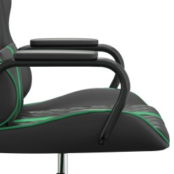 vidaXL Sedia da Gaming Nera e Verde in Similpelle