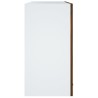 vidaXL Pensile in Vetro Rovere Fumo 60x31x60 cm Legno ingegnerizzato