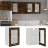 vidaXL Mobile Pensile Vetro Rovere Fumo 40x31x60 cm Legno ingegnerizzato