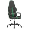 vidaXL Sedia da Gaming Massaggiante Verde e Nera in Similpelle