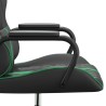 vidaXL Sedia da Gaming Massaggiante Verde e Nera in Similpelle