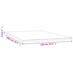 vidaXL Coprimaterasso 120x200x5 cm