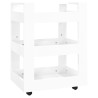 vidaXL Carrello da Cucina bianco lucido 60x45x80 cm Legno ingegnerizzato