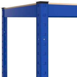 vidaXL Scaffali a 5 Ripiani 5 pz Blu in Acciaio e Legno ingegnerizzato