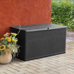 vidaXL Baule da Giardino Antracite 120x56x63 cm in Rattan PP