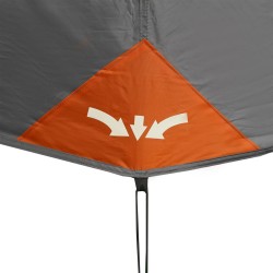 vidaXL Tenda da Campeggio 6 Persone Grigio e Arancione Impermeabile