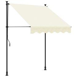 vidaXL Tenda da Sole Retrattile Crema 150x150 cm in Tessuto e Acciaio