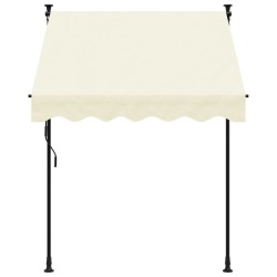 vidaXL Tenda da Sole Retrattile Crema 150x150 cm in Tessuto e Acciaio