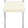 vidaXL Tenda da Sole Retrattile Crema 150x150 cm in Tessuto e Acciaio