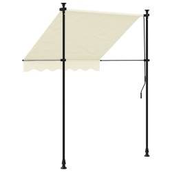 vidaXL Tenda da Sole Retrattile Crema 150x150 cm in Tessuto e Acciaio