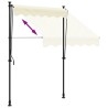 vidaXL Tenda da Sole Retrattile Crema 150x150 cm in Tessuto e Acciaio