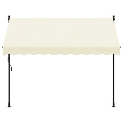 vidaXL Tenda da Sole Retrattile Crema 250x150 cm in Tessuto e Acciaio