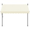 vidaXL Tenda da Sole Retrattile Crema 250x150 cm in Tessuto e Acciaio