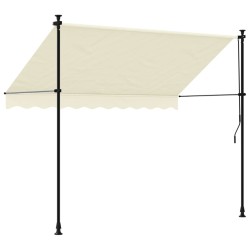 vidaXL Tenda da Sole Retrattile Crema 250x150 cm in Tessuto e Acciaio