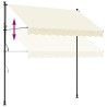 vidaXL Tenda da Sole Retrattile Crema 250x150 cm in Tessuto e Acciaio