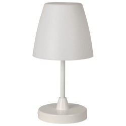 H&S Collection Lampada da Tavolo a LED Ricaricabile Bianca 13x30 cm