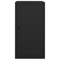 vidaXL Armadio Porta Sella Nero 53x53x105 cm in Acciaio