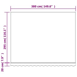 vidaXL Tessuto di Ricambio per Tenda Strisce Multicolore 4x3 m