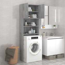 vidaXL Mobile per Lavatrice Grigio Sonoma 64x25,5x190 cm