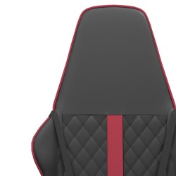 vidaXL Sedia Gaming Nero e Rosso Vino in Similpelle