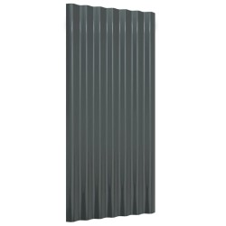 vidaXL Pannelli Tetto 36pz Acciaio Verniciato Polvere 80x36 Antracite