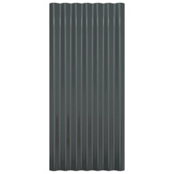 vidaXL Pannelli Tetto 36pz Acciaio Verniciato Polvere 80x36 Antracite