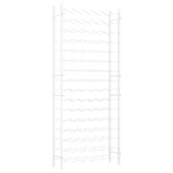 vidaXL Portabottiglie per 96 Bottiglie Metallo Bianco