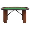 vidaXL Tavolo da Poker 10 Giocatori Verde 160x80x75 cm