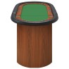 vidaXL Tavolo da Poker 10 Giocatori Verde 160x80x75 cm