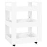 vidaXL Carrello da Cucina Bianco 60x45x80 cm in Legno ingegnerizzato