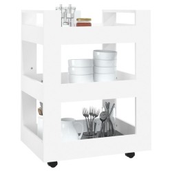 vidaXL Carrello da Cucina Bianco 60x45x80 cm in Legno ingegnerizzato