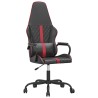 vidaXL Sedia da Gaming Massaggiante Rosso Vino e Nero in Similpelle