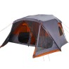 vidaXL Tenda da Campeggio 10 Persone Grigio e Arancione Impermeabile