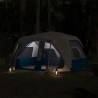 vidaXL Tenda da Campeggio con Luce LED 10 Persone Azzurro