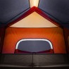 vidaXL Tenda da Campeggio con LED 6 Persone Grigio Chiaro e Arancione