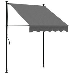 vidaXL Tenda da Sole Retrattile Antracite 150x150 cm Tessuto e Acciaio