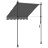 vidaXL Tenda da Sole Retrattile Antracite 150x150 cm Tessuto e Acciaio