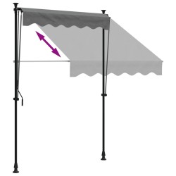 vidaXL Tenda da Sole Retrattile Antracite 150x150 cm Tessuto e Acciaio