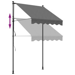 vidaXL Tenda da Sole Retrattile Antracite 150x150 cm Tessuto e Acciaio