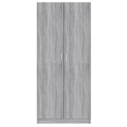 Armadio Grigio Sonoma 80x52x180 cm in Legno ingegnerizzato