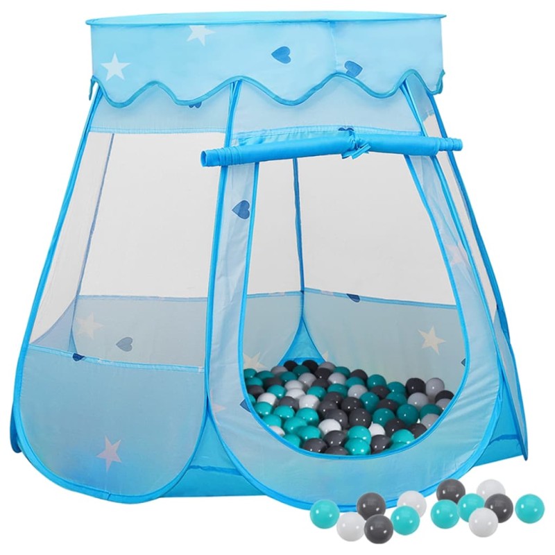 vidaXL Tenda da Gioco per Bambini Blu con 250 Palline 102x102x82 cm