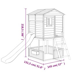 vidaXL Set da Gioco da Esterno in Legno Massello di Abete