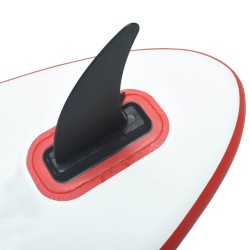 vidaXL Set Tavola Gonfiabile da SUP con Vela Rosso e Bianco