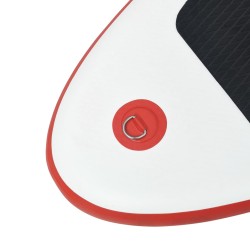 vidaXL Set Tavola Gonfiabile da SUP con Vela Rosso e Bianco